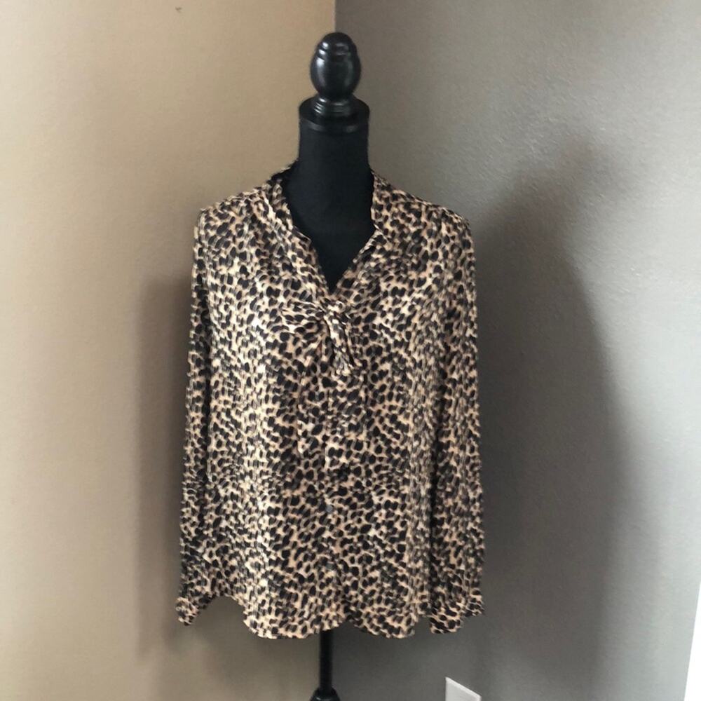 J. Crew Factory leopard print blouse